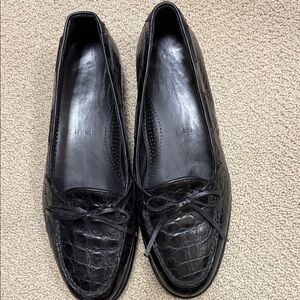 Genuine Crocodile Black Loafers for Men
